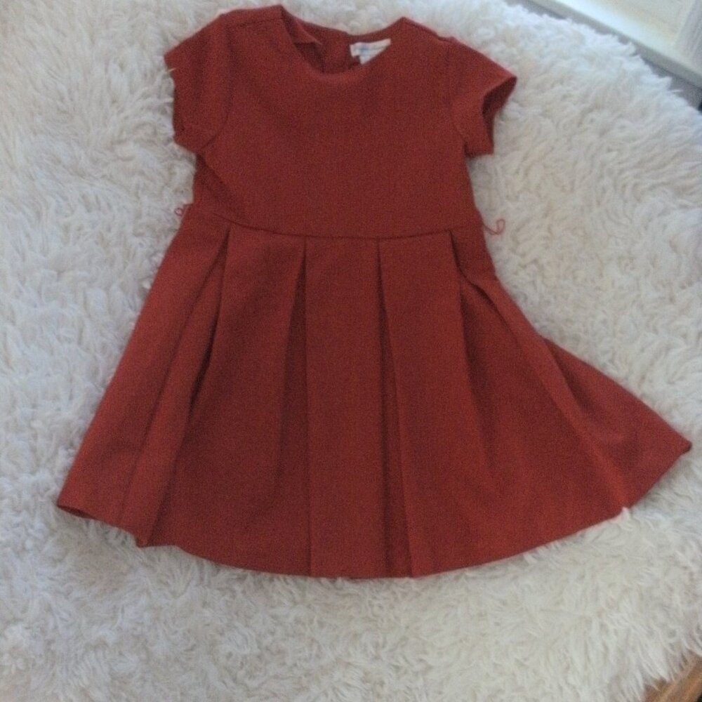 Ralph Lauren Elegant Classic Red Pleated Dress & Diaper Cover Baby 24 Months